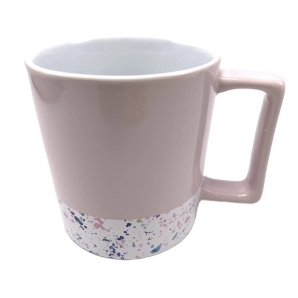 STARBUCKS 2017 PAINT SPLATTER PINK SQUARE HANDLE CERAMIC MUG - Picture 4 of 7